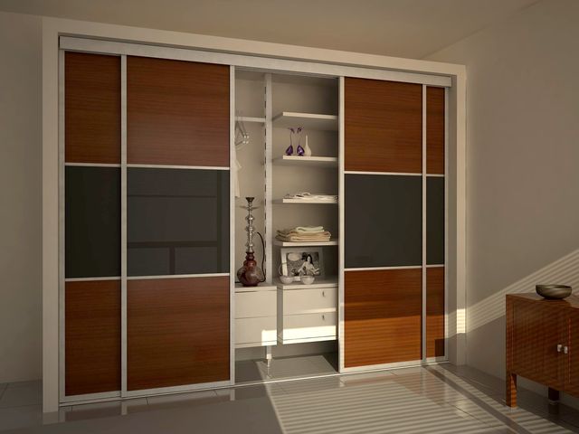 wooden sliding door for dressing room