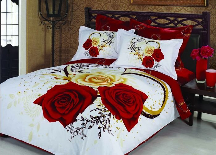 Contoh tempat tidur romantis berukuran Euro