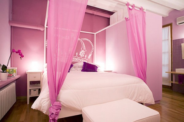 bedroom-idee-per-pink-girl-letto pretty-cool-rosa-girls-