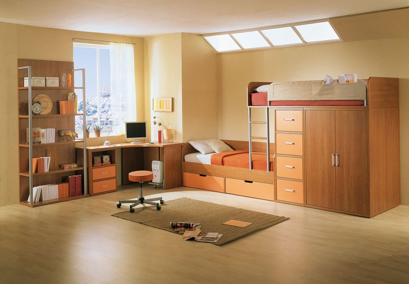 Variant of dimzine of a children's room for a boy