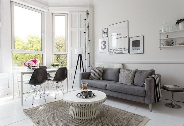 wooden floor in scandinavian style room