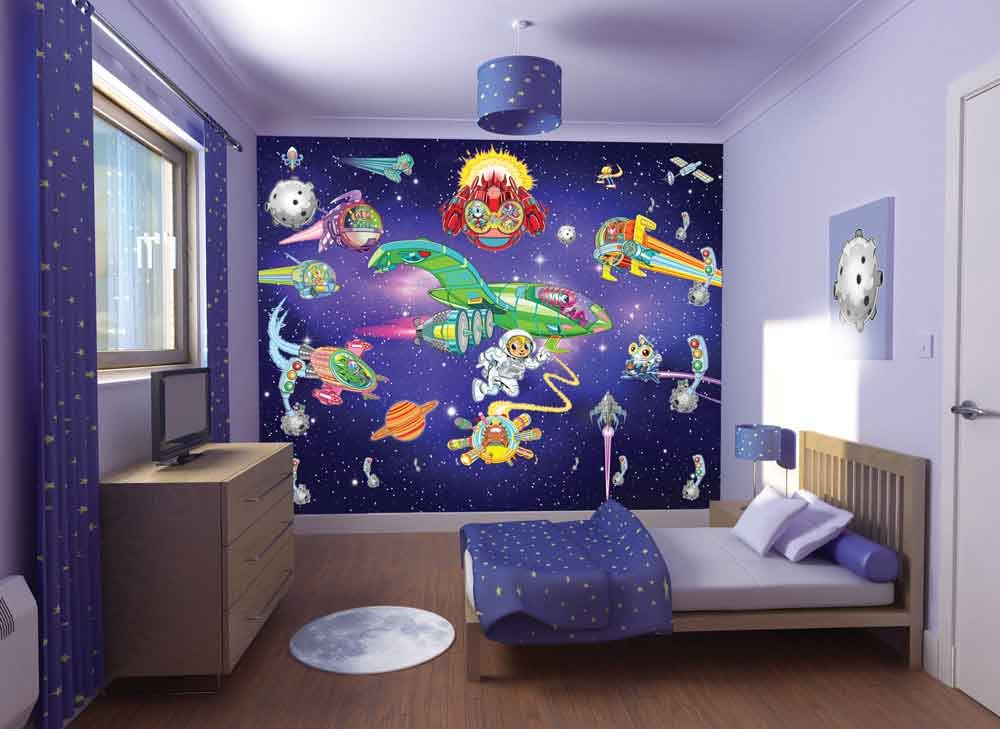 Papier peint design pour une grande chambre d'enfants pour un garçon