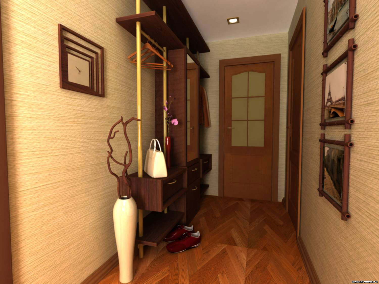 Ideje za dizajn tapeta za hodnik strogog i klasičnog stila u stanu