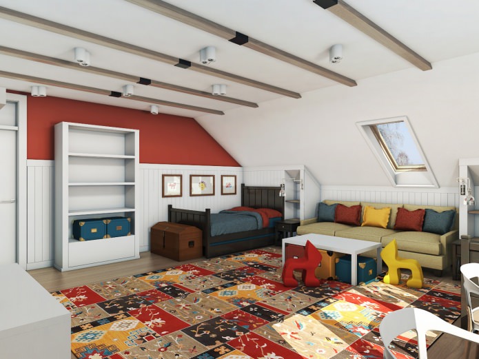 How to revitalize and diversify a children's loft: design tips