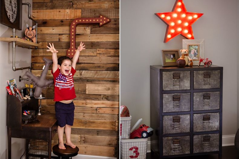 Children's bedroom furniture in the loft style