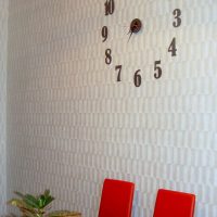 metal clock in the kitchen in a country style picture