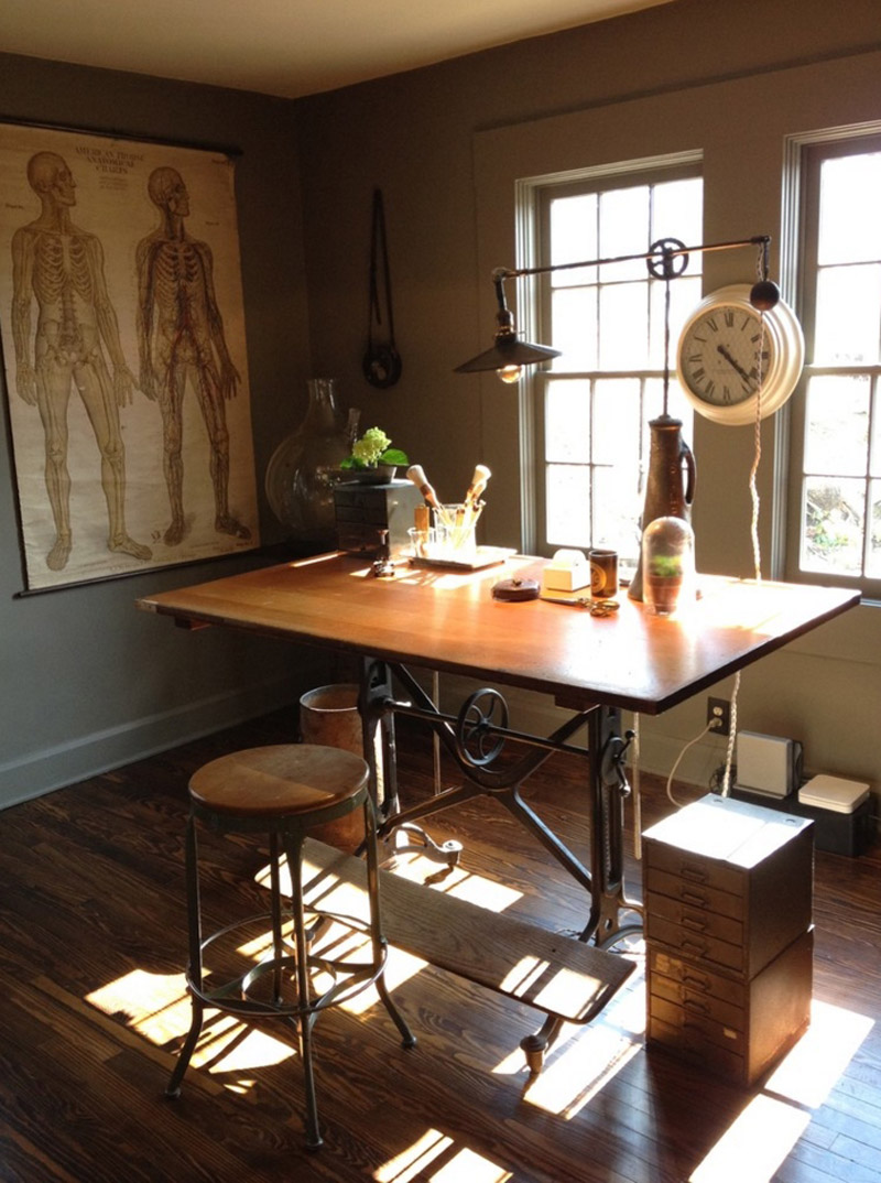 antique steampunk style corridor style