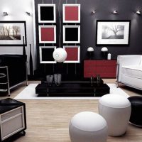 profinjenog dizajna spavaće sobe u crnoj boji