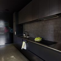 bellissimo design piatto in foto a colori nera