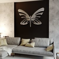 unusual butterflies in the decor of the corridor picture