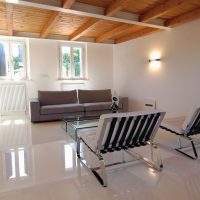 light white floor in the bedroom interior photo