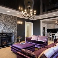 beautiful black ceiling in the decor of the hallway picture