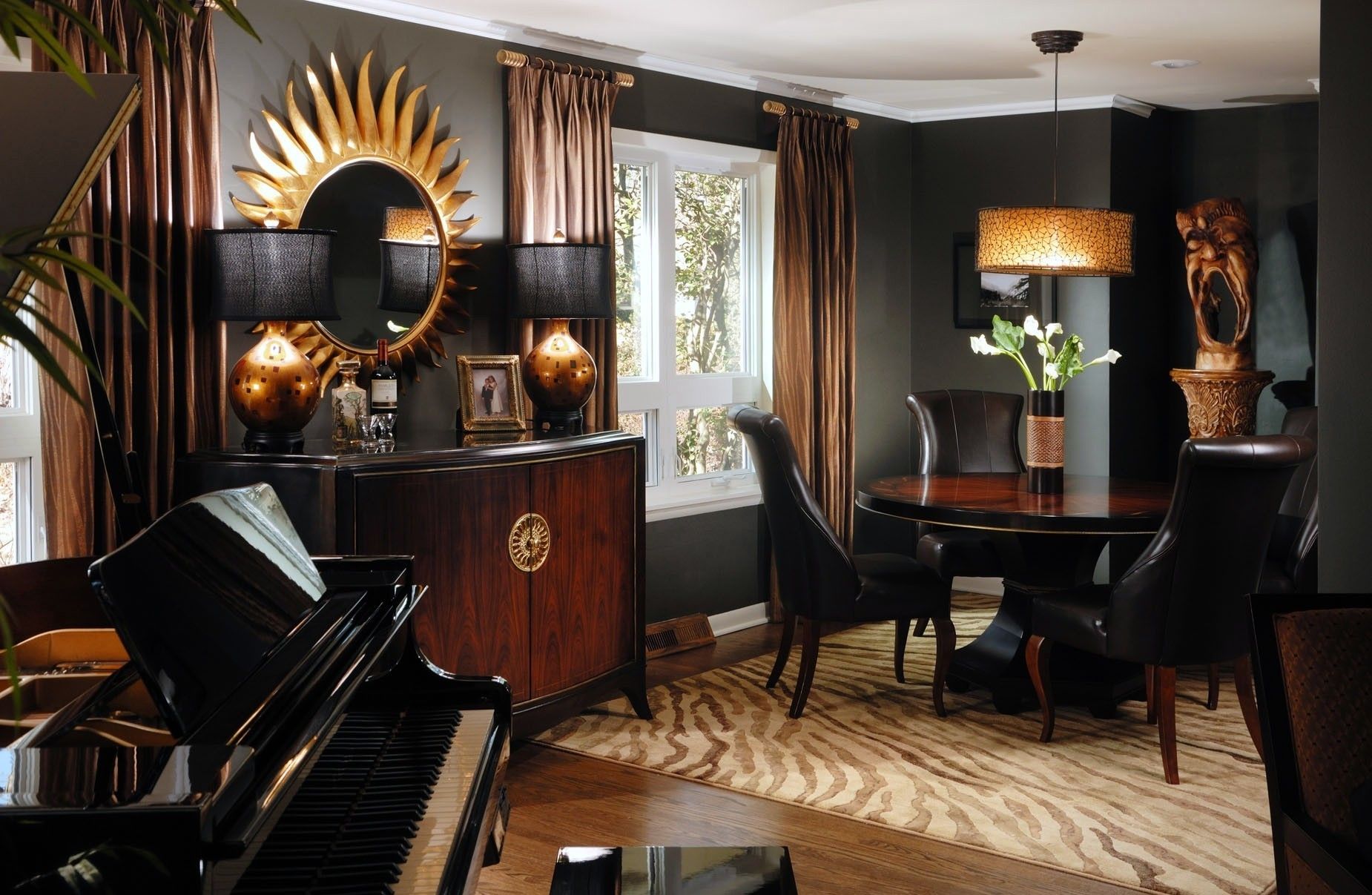 bright ethnic style living room