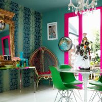 beautiful fuchsia hallway interior photo