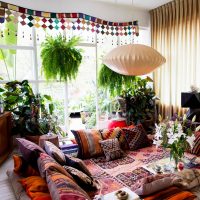 bright decor corridor in ethnic style picture