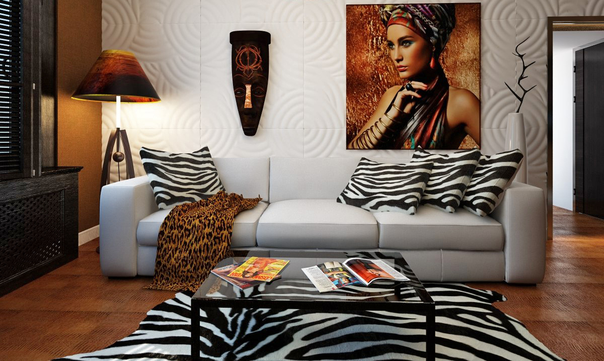 beau décor de chambre de style africain