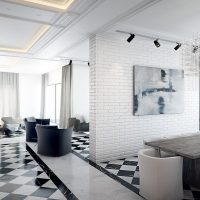 bright kitchen interior in white color picture