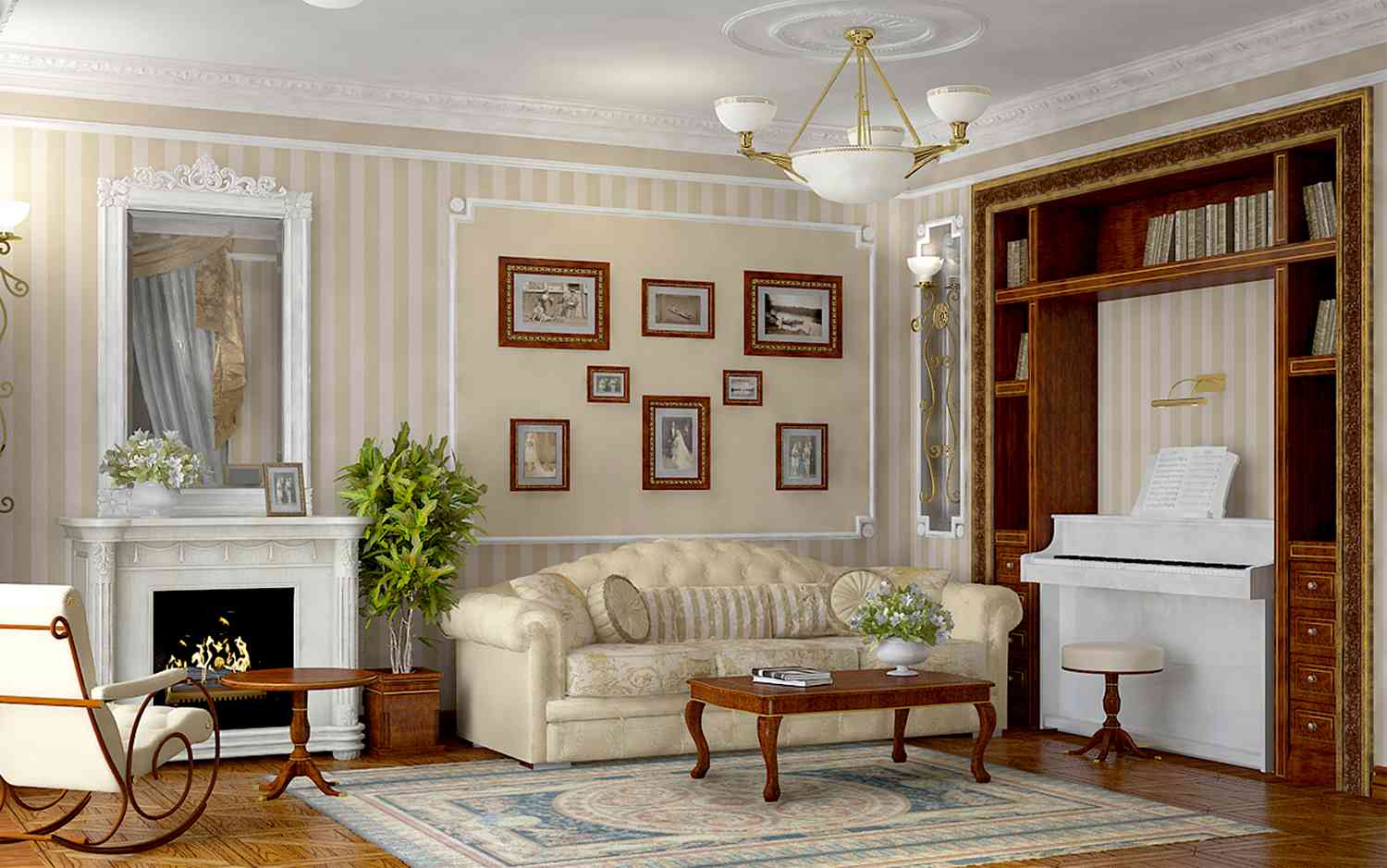 light french style living room design