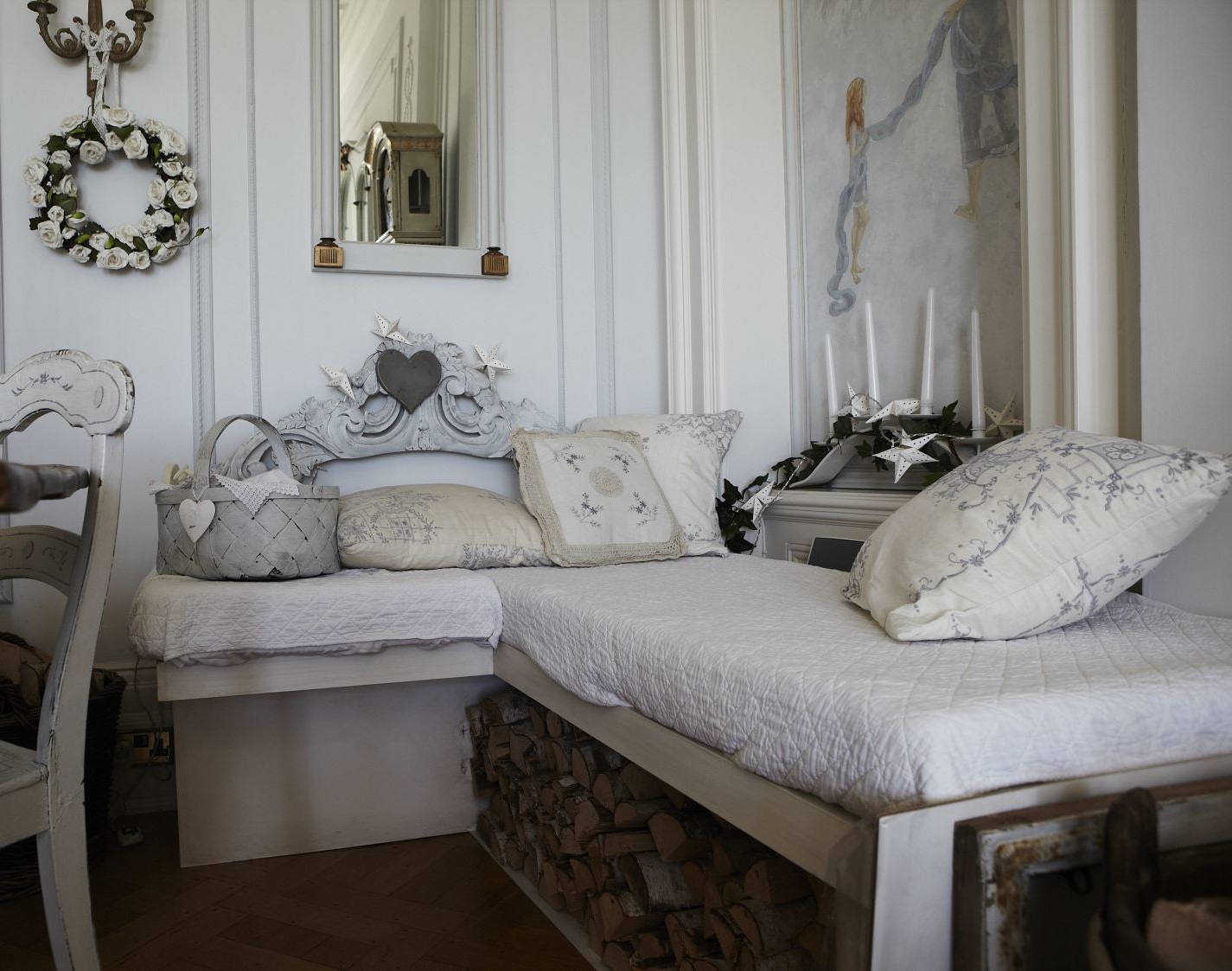 bellissimo corridoio di design in stile shabby chic