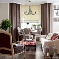 beautiful kitchen interior in the style of shabby chic photo