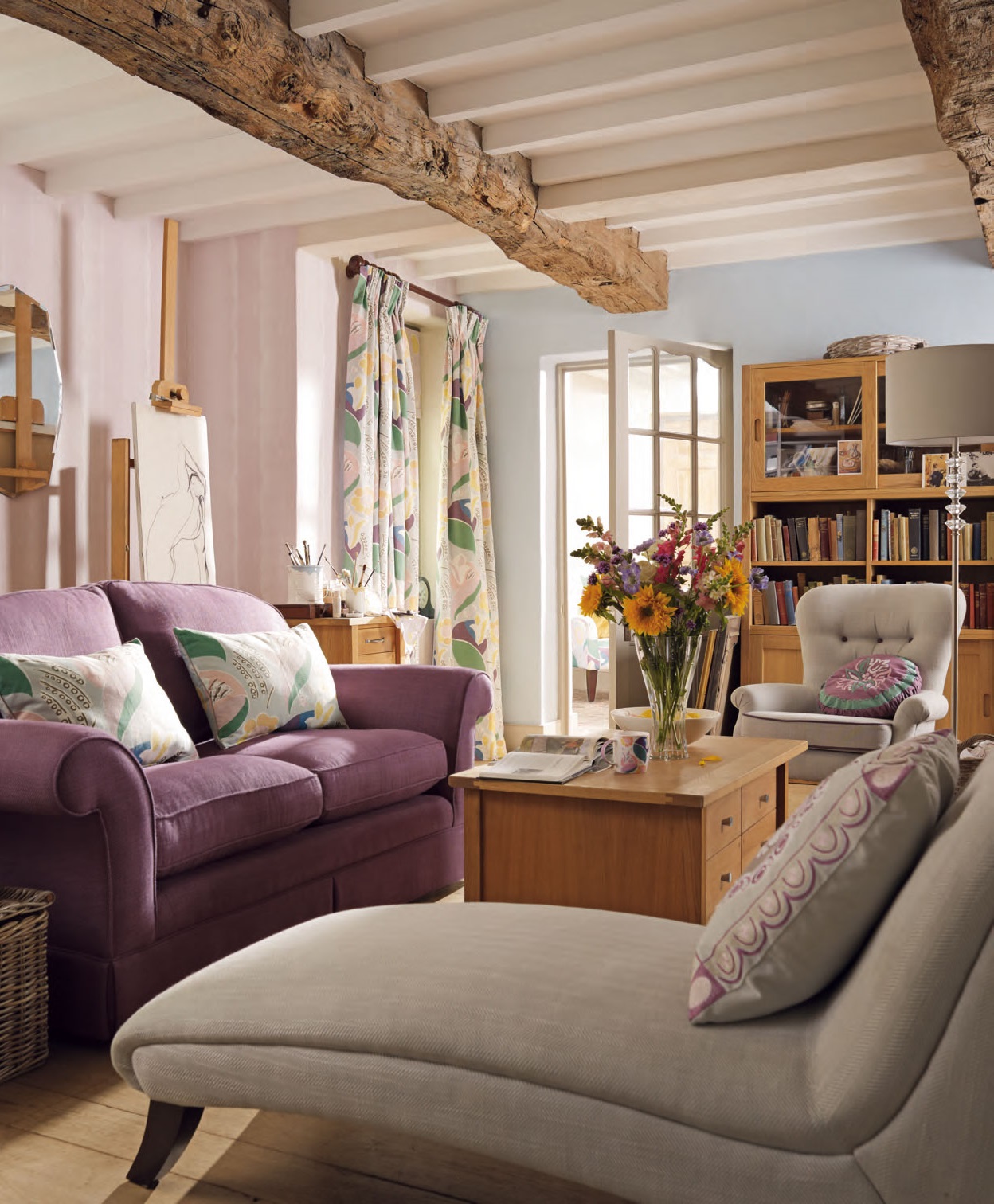 light decor in an English style apartment