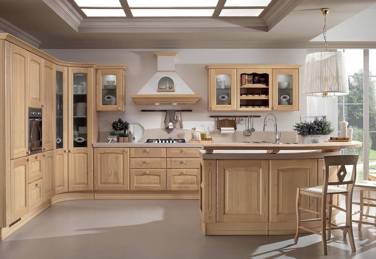 design della cucina beige chiaro in stile provenzale