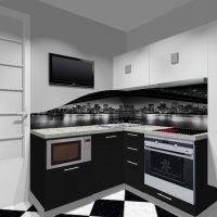 svijetla bijela kuhinja s nijansama sive slike