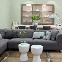 lijepa kutna sofa u stilu fotografije dnevne sobe