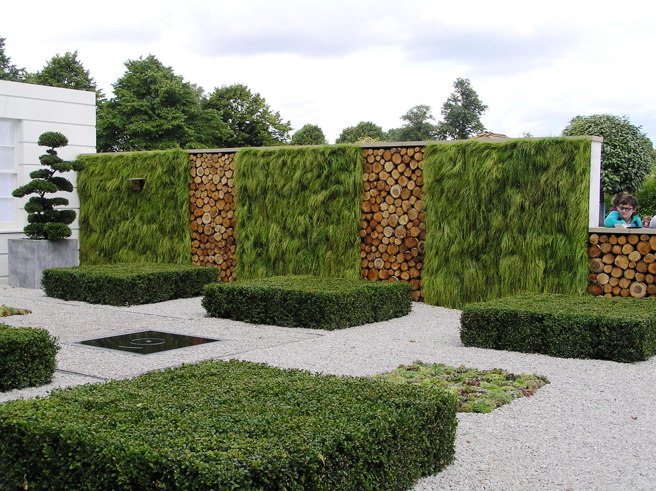 bellissimo paesaggio del cortile in stile inglese con alberi