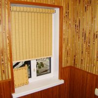 ceiling with bamboo in the bedroom interior photo