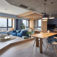 ceiling interior with concrete mortar in the apartment picture