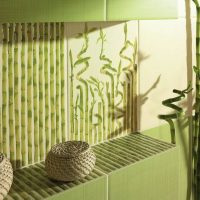 ceiling with bamboo in the style of the bedroom photo