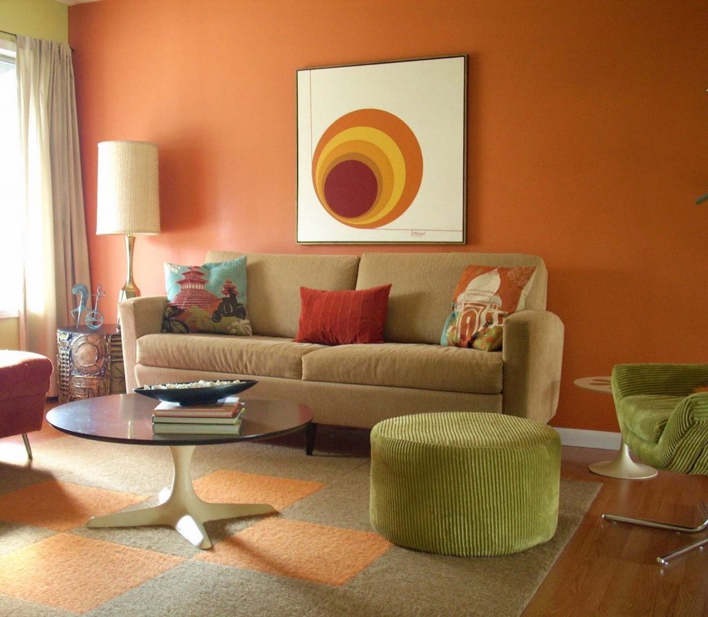 pleasant terracotta color in the interior of the kitchen