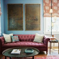 chic color marsala in the interior of the room picture