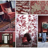 beautiful marsala color in the design of the corridor photo