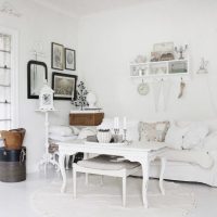 appartamento di design chic nello stile di un'immagine shabby chic