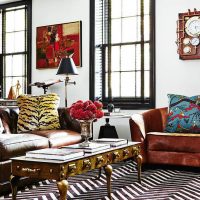 steampunk style apartment with leather upholstery picture