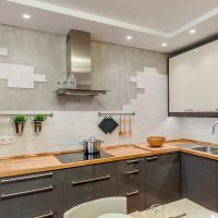 interior ceiling with concrete in the apartment photo