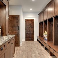 bright doors in the interior of the hallway picture