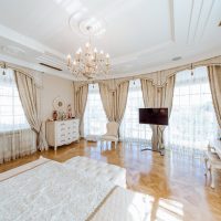 slika dnevne sobe u obliku bijelog hrasta bijelog hrasta