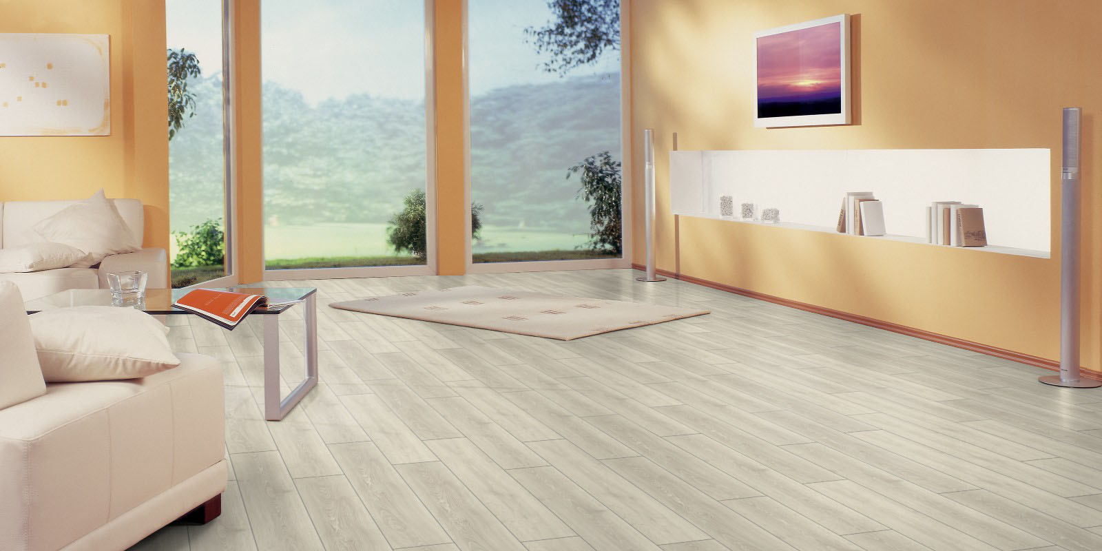 rovere bianco chiaro nel design della cucina