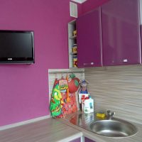 insolito design dell'appartamento in foto a colori fucsia