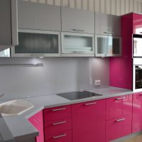 bellissimo arredamento dell'atrio in foto a colori fucsia