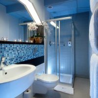 light style bathroom with light-colored shower picture