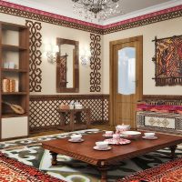 beautiful interior hallway in ethnic style photo