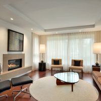 bright silk tulle in the bedroom interior photo