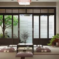 svjetlo fotografija interijera dnevne sobe u japanskom stilu