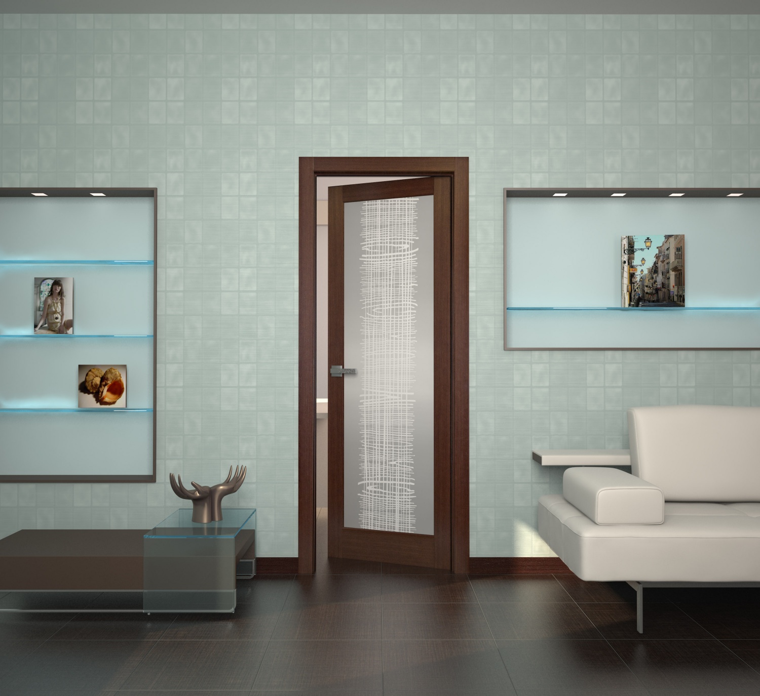 dark mahogany hallway style doors