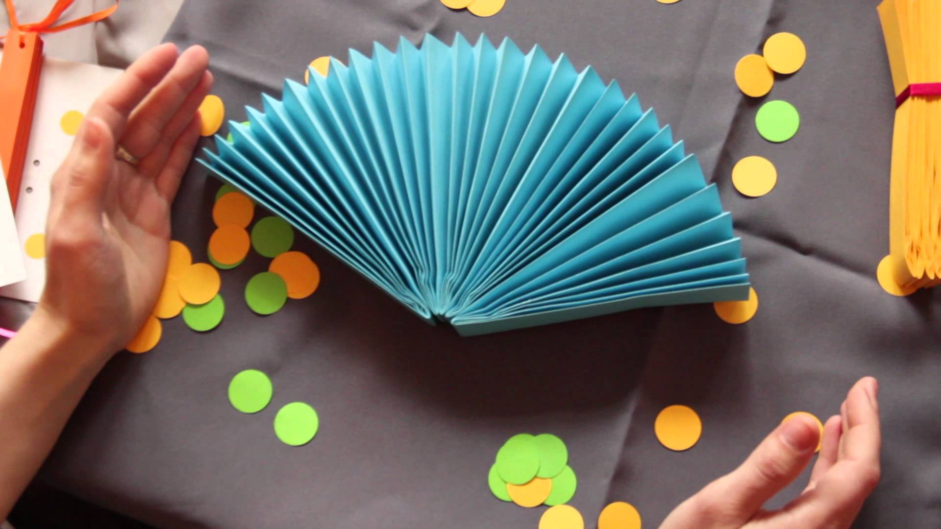 paper fan in bedroom interior