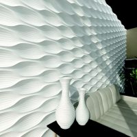 light aluminum 3d panel in the corridor photo